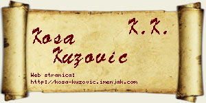 Kosa Kuzović vizit kartica